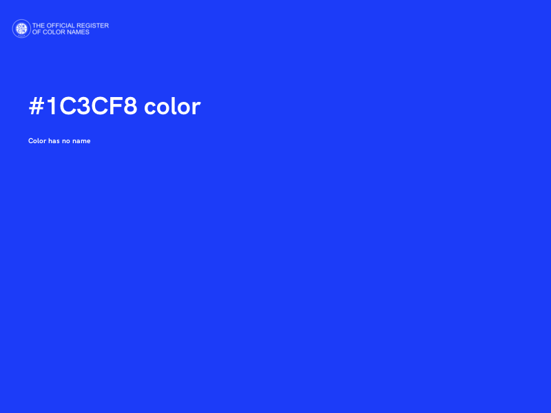 #1C3CF8 color image