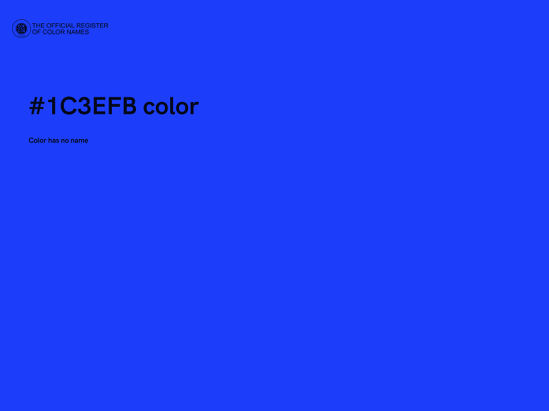 #1C3EFB color image