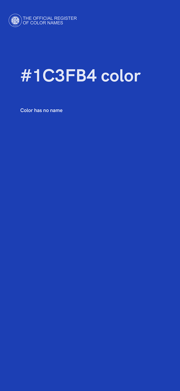 #1C3FB4 color image