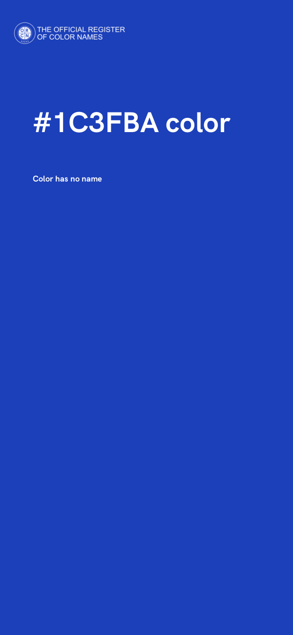 #1C3FBA color image