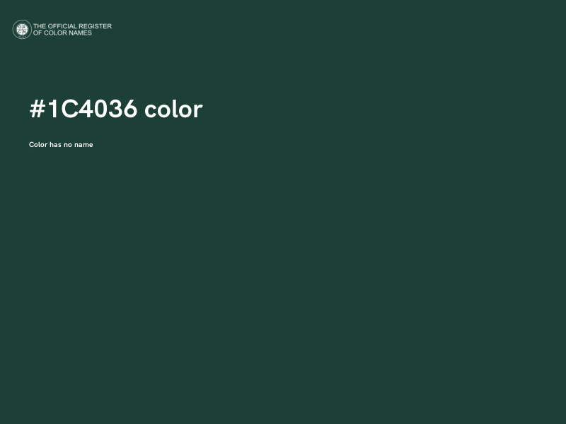 #1C4036 color image
