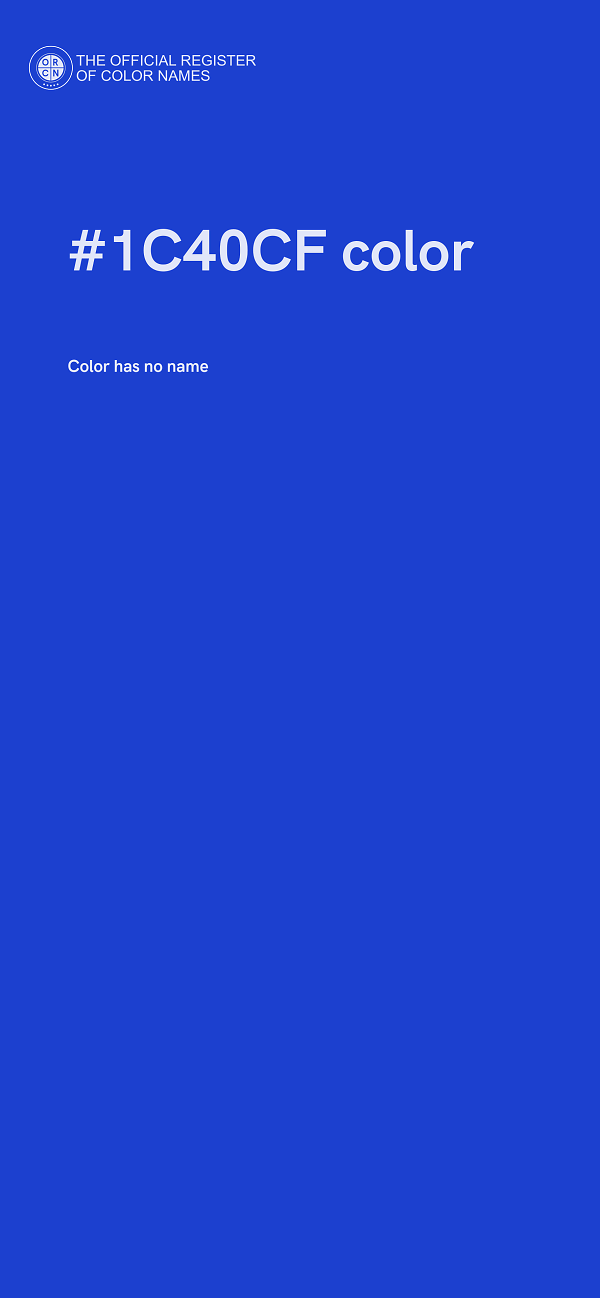 #1C40CF color image