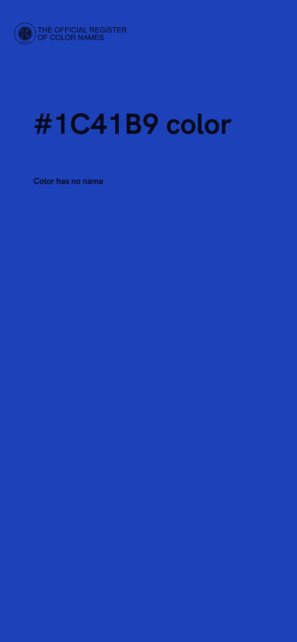 #1C41B9 color image