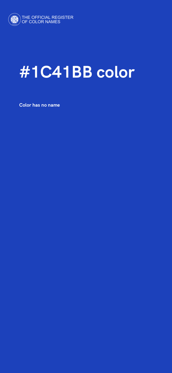 #1C41BB color image