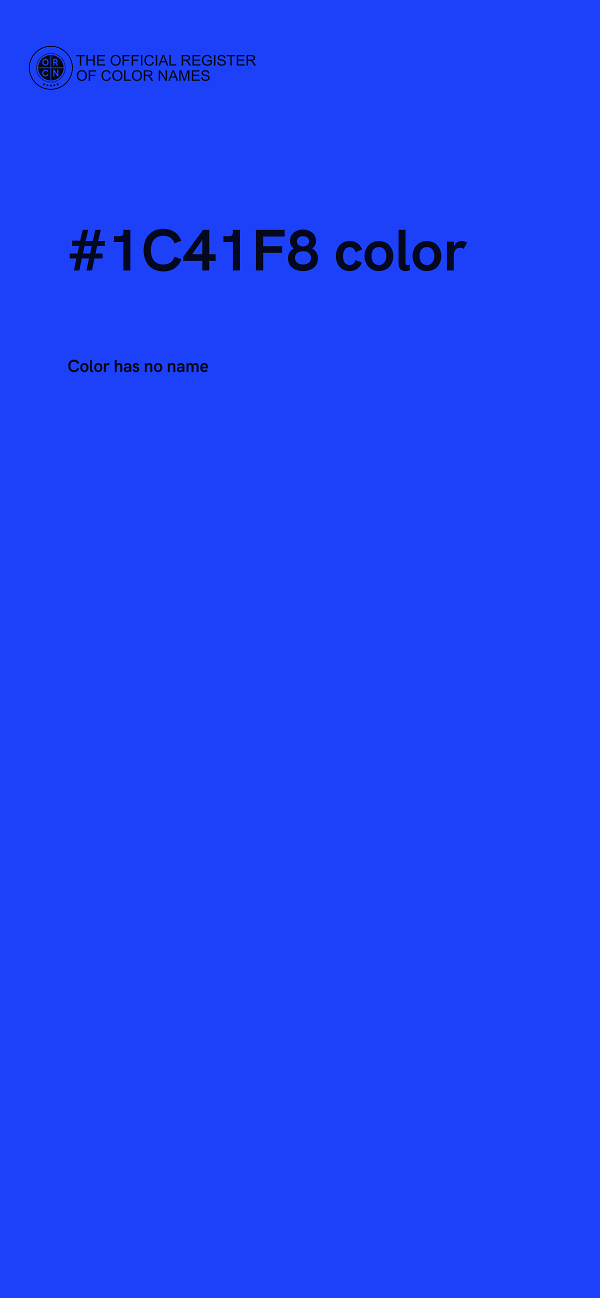 #1C41F8 color image