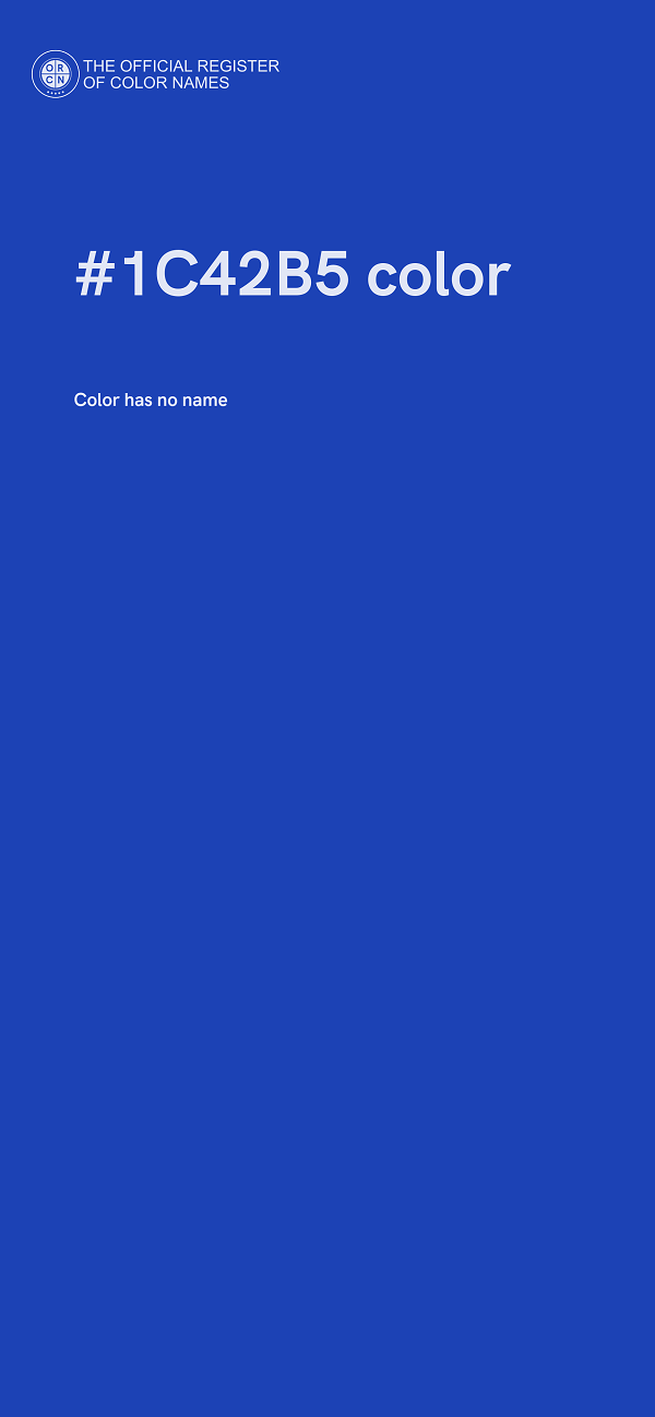 #1C42B5 color image