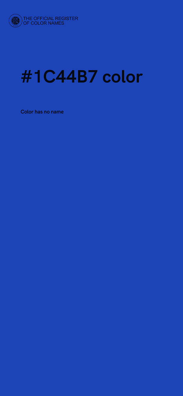 #1C44B7 color image
