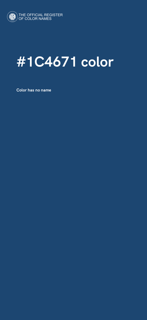 #1C4671 color image