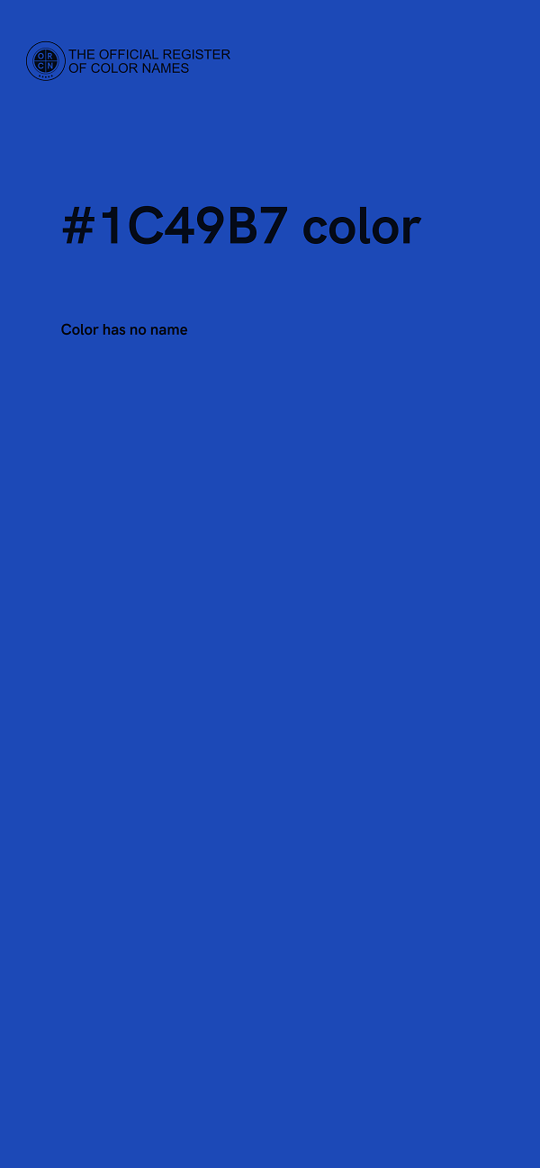 #1C49B7 color image