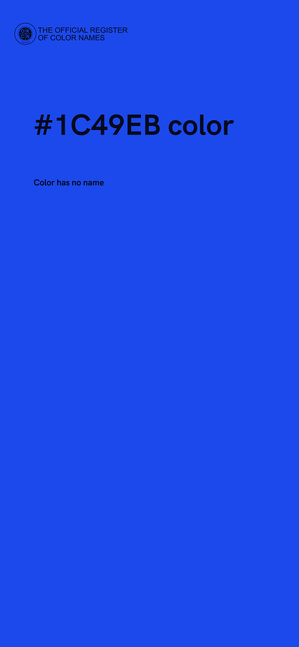 #1C49EB color image