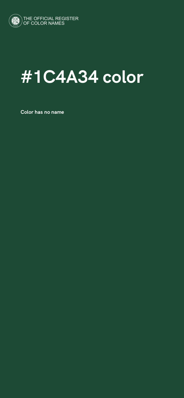 #1C4A34 color image