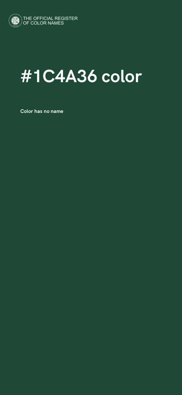 #1C4A36 color image