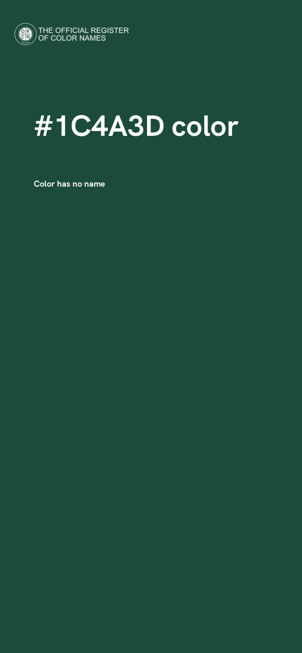 #1C4A3D color image