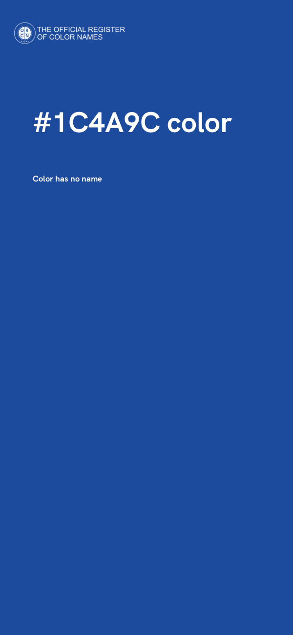 #1C4A9C color image