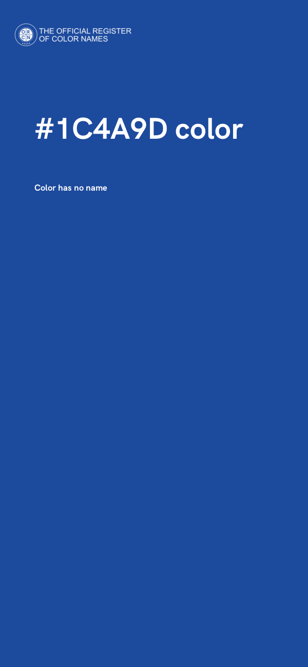 #1C4A9D color image