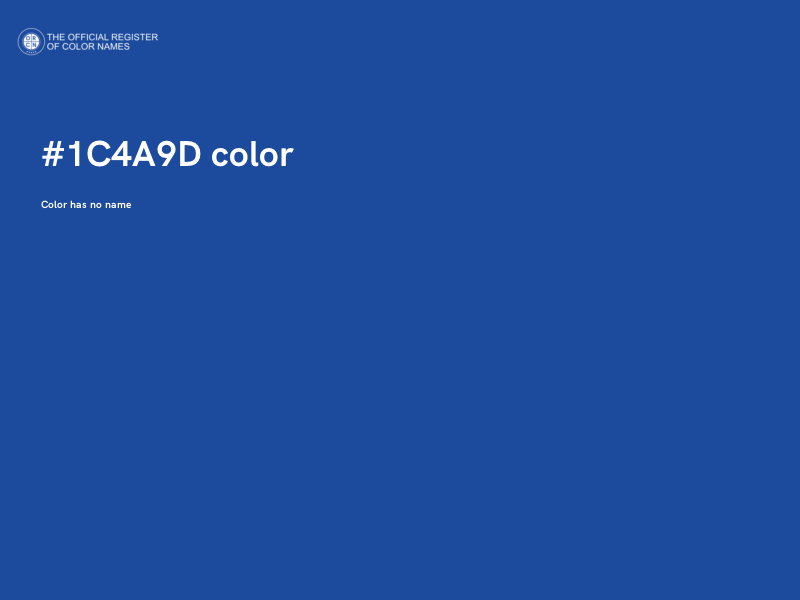 #1C4A9D color image