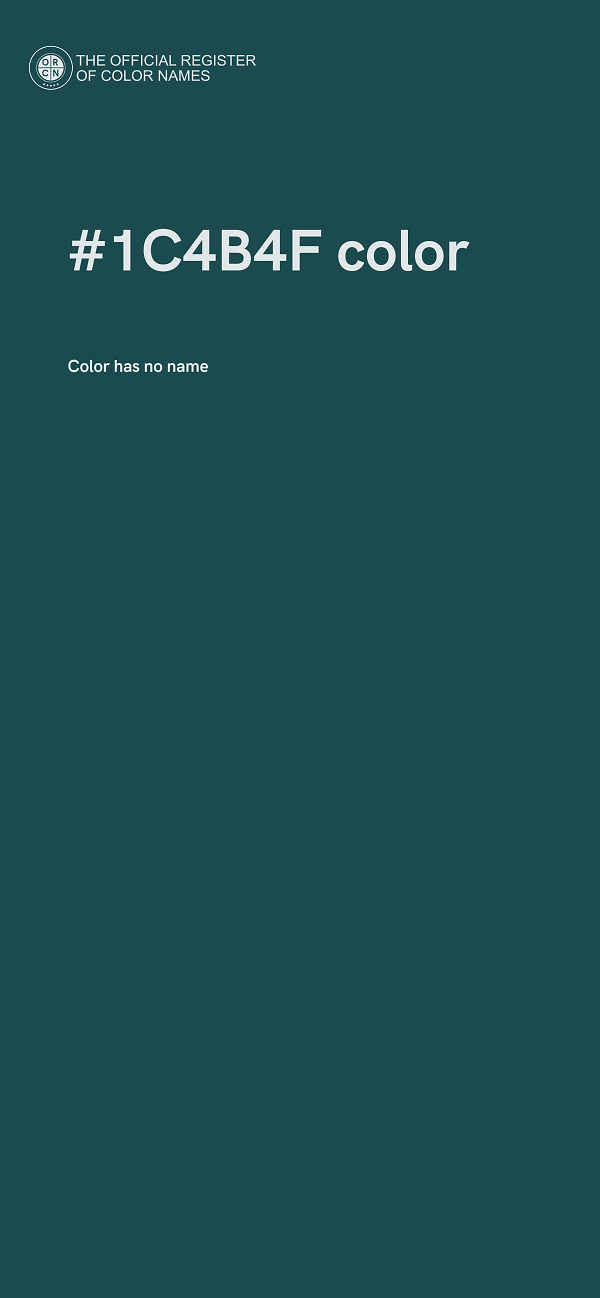 #1C4B4F color image
