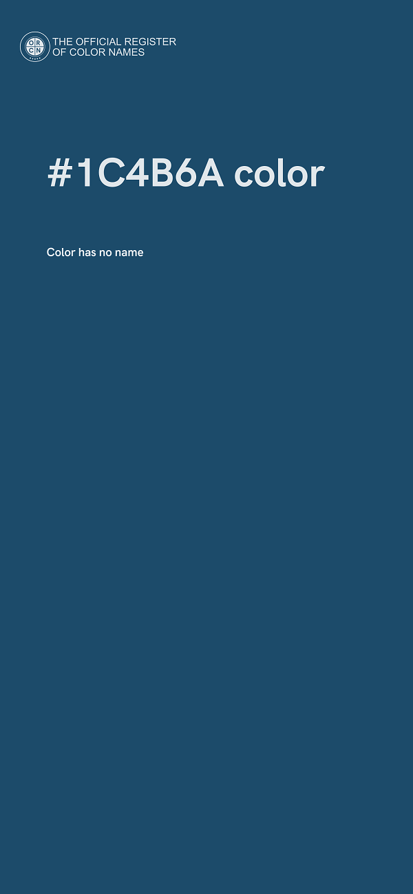 #1C4B6A color image