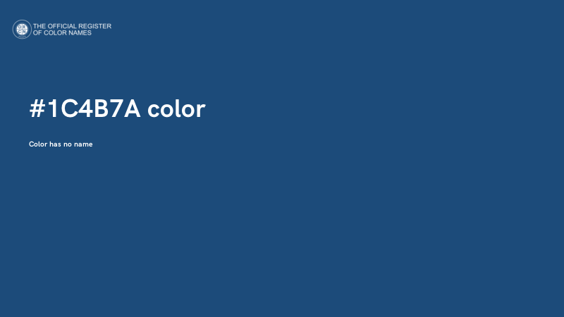 #1C4B7A color image