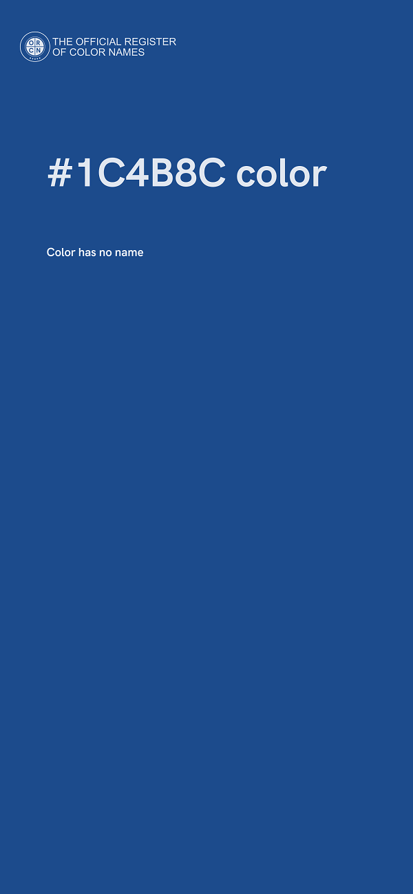 #1C4B8C color image