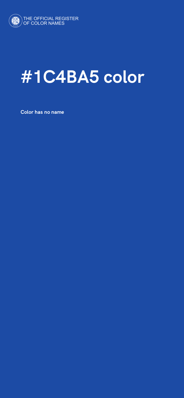 #1C4BA5 color image