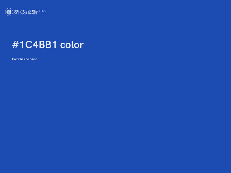 #1C4BB1 color image