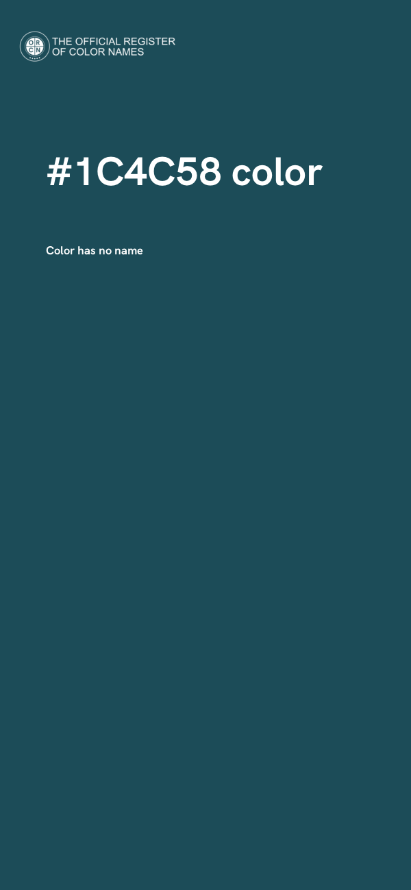 #1C4C58 color image