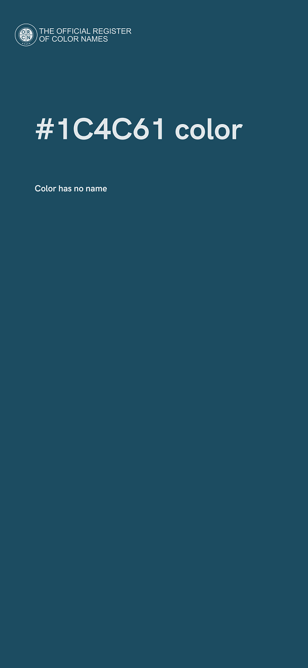 #1C4C61 color image