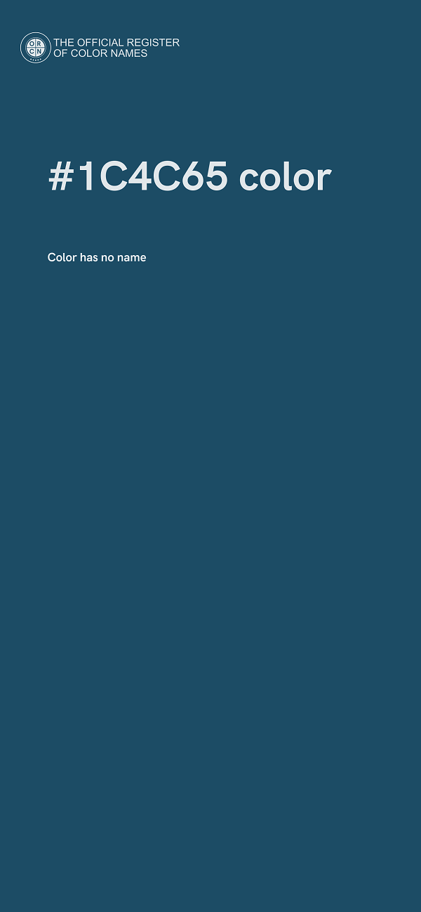 #1C4C65 color image