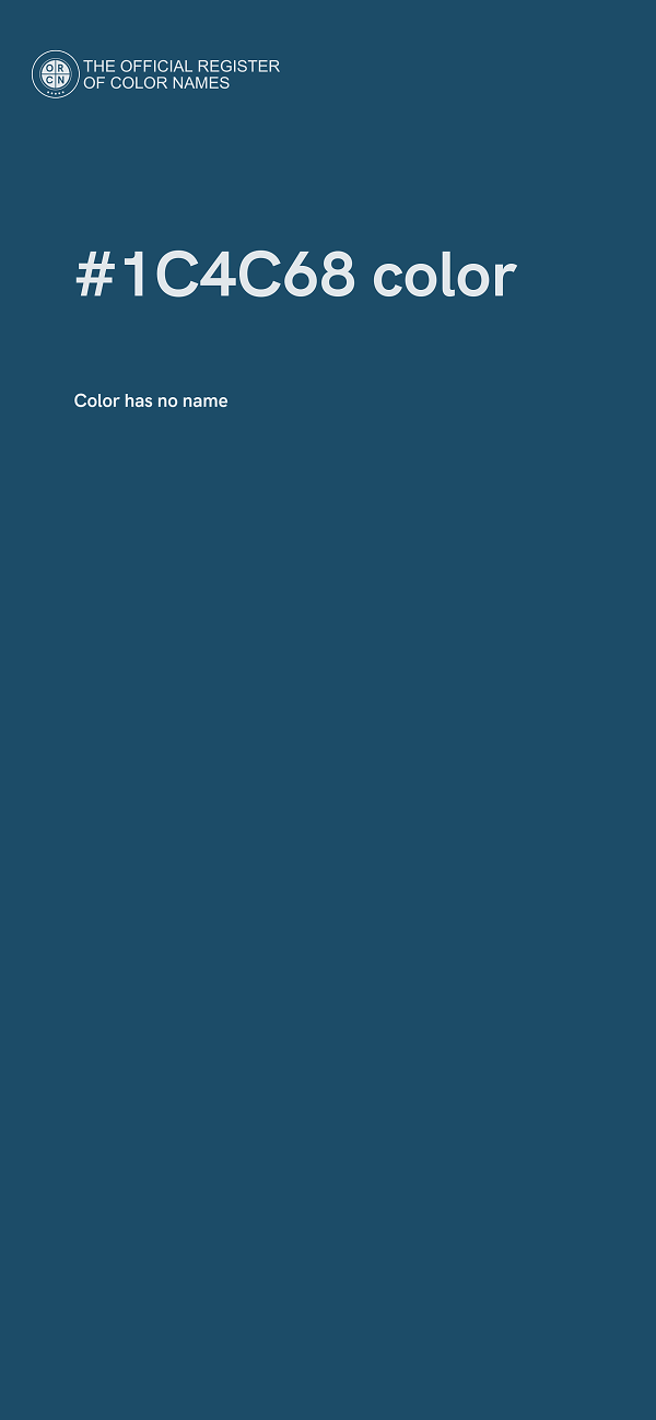 #1C4C68 color image