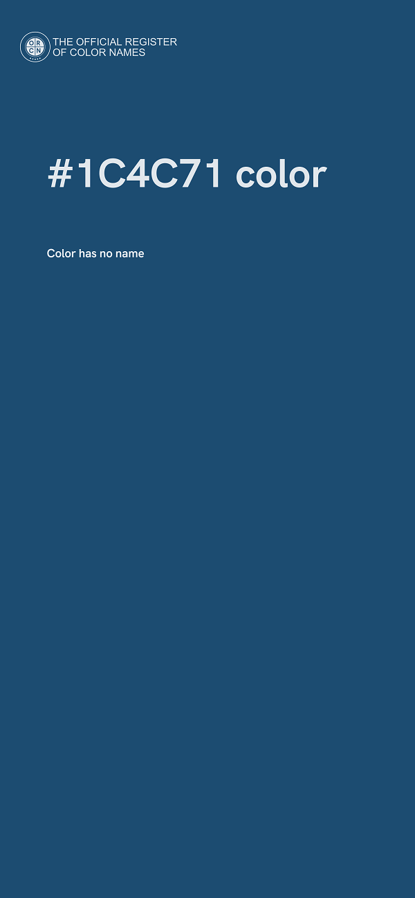 #1C4C71 color image