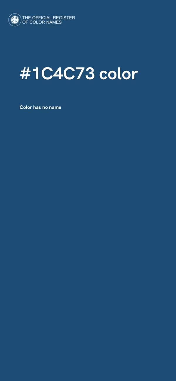 #1C4C73 color image