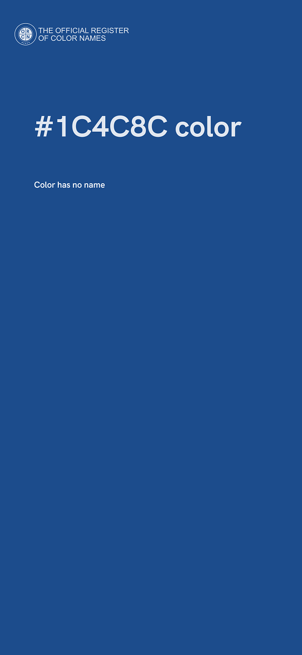 #1C4C8C color image