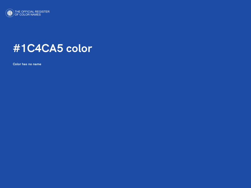 #1C4CA5 color image