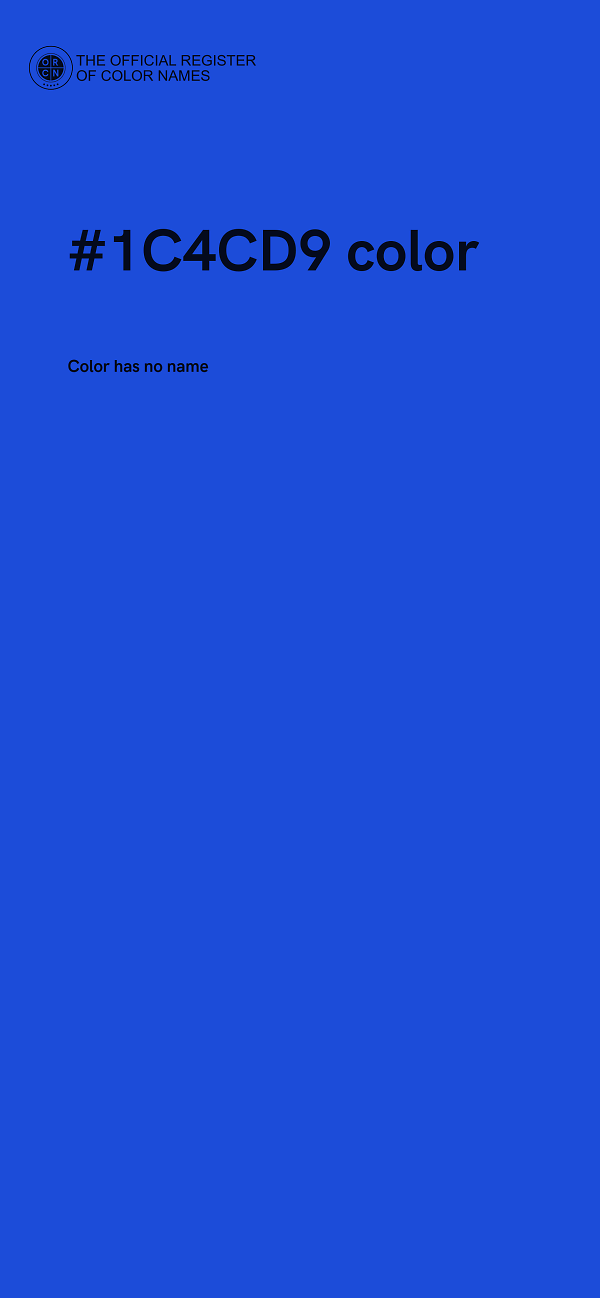 #1C4CD9 color image