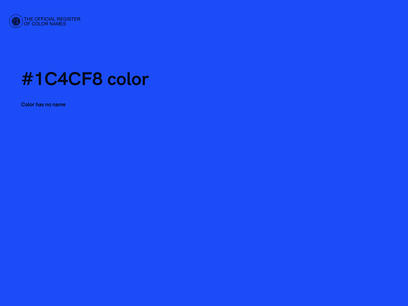 #1C4CF8 color image