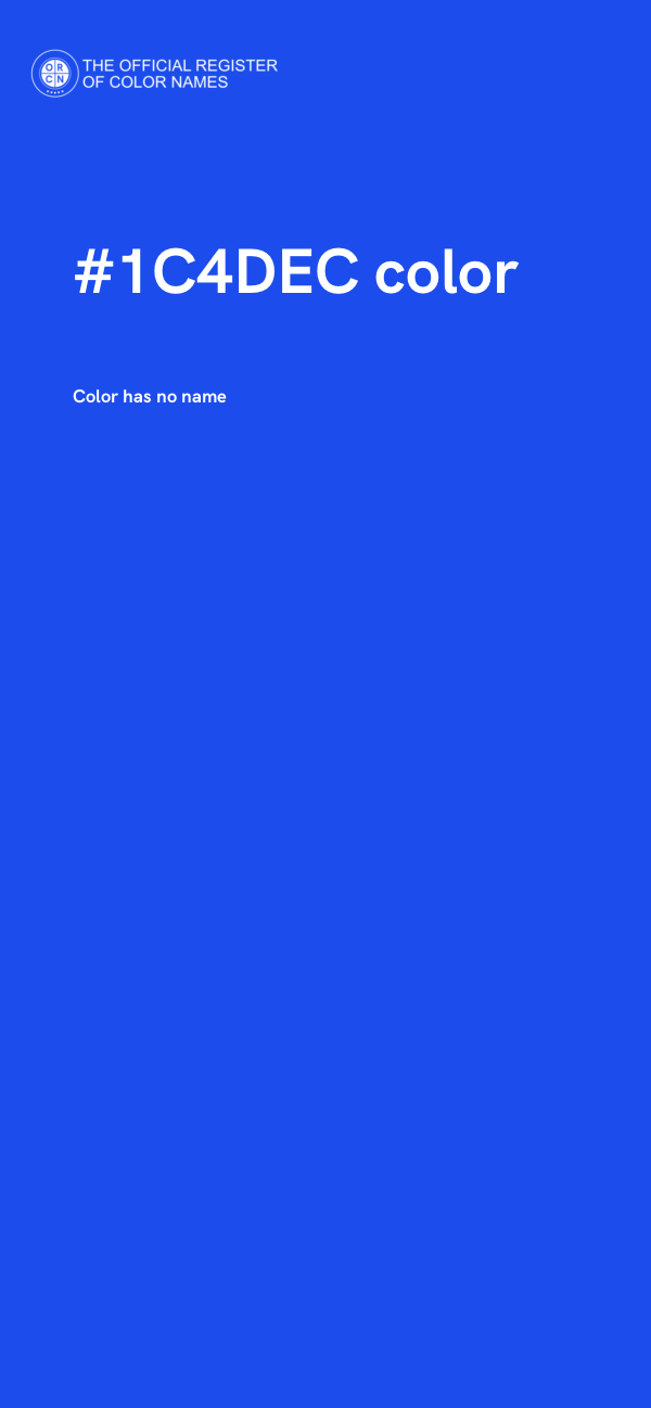 #1C4DEC color image