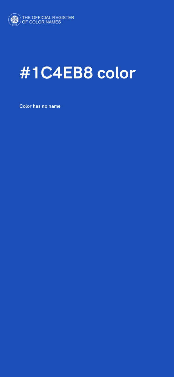 #1C4EB8 color image