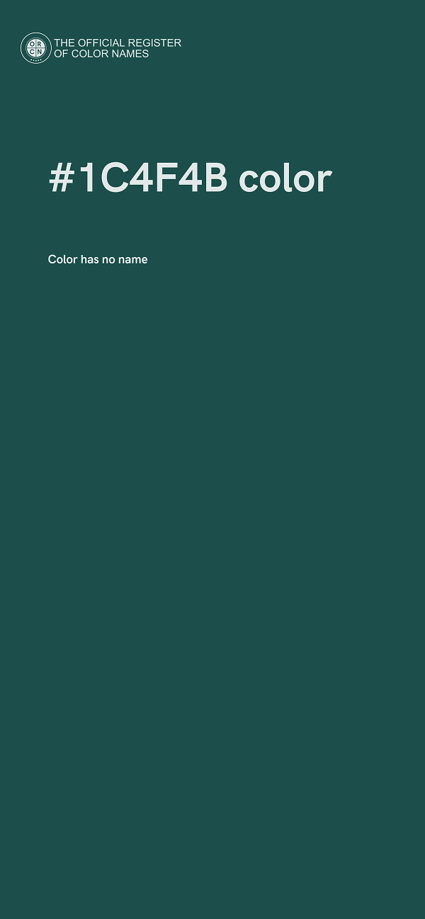 #1C4F4B color image