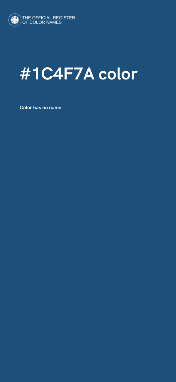 #1C4F7A color image