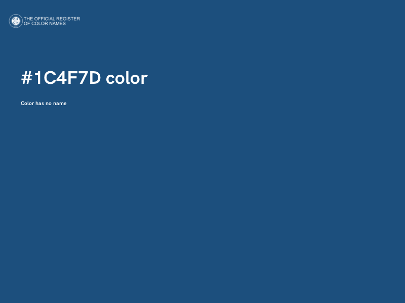#1C4F7D color image