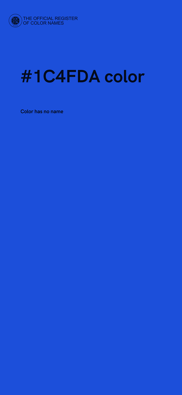 #1C4FDA color image