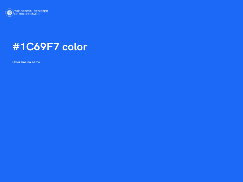 #1C69F7 color image