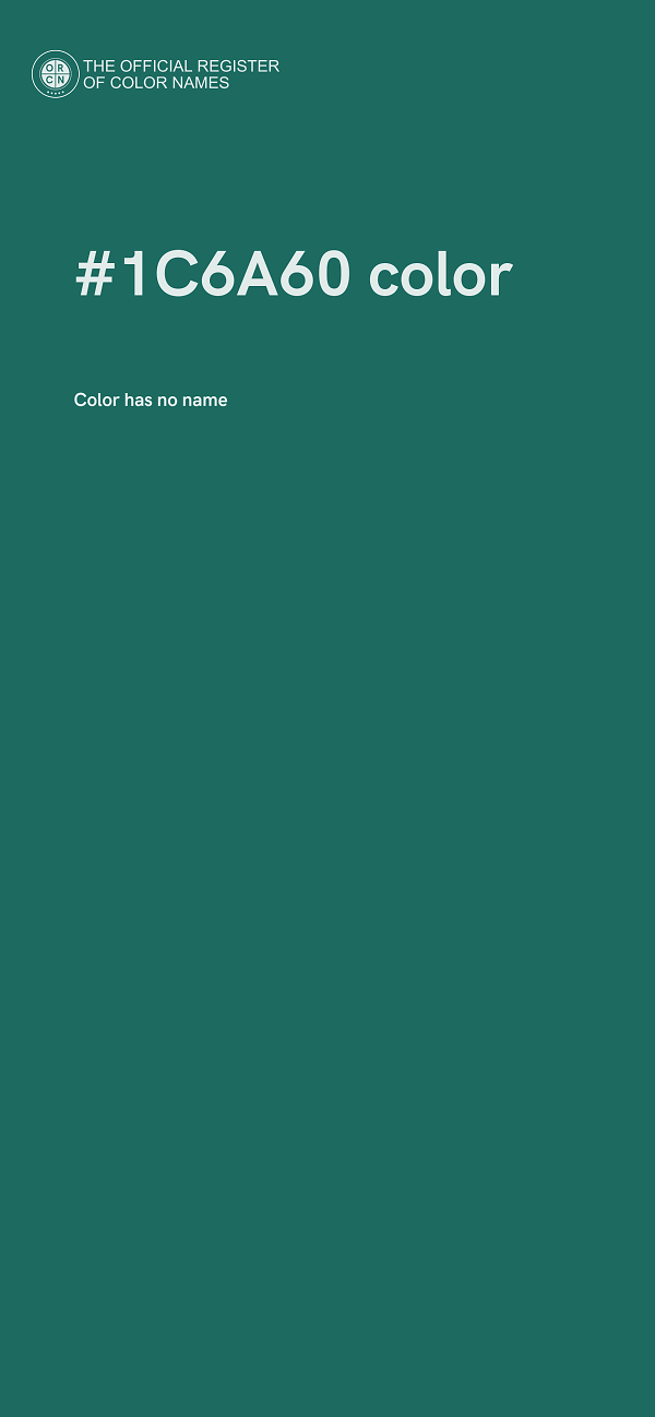 #1C6A60 color image
