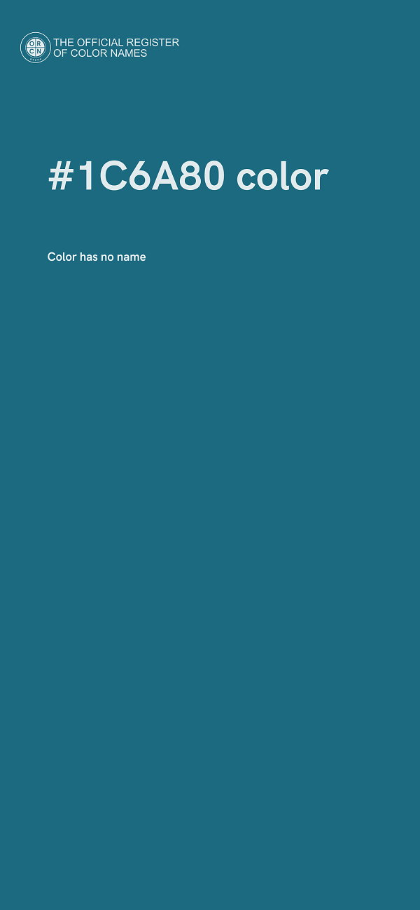 #1C6A80 color image