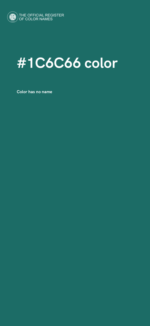 #1C6C66 color image