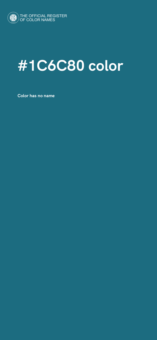 #1C6C80 color image