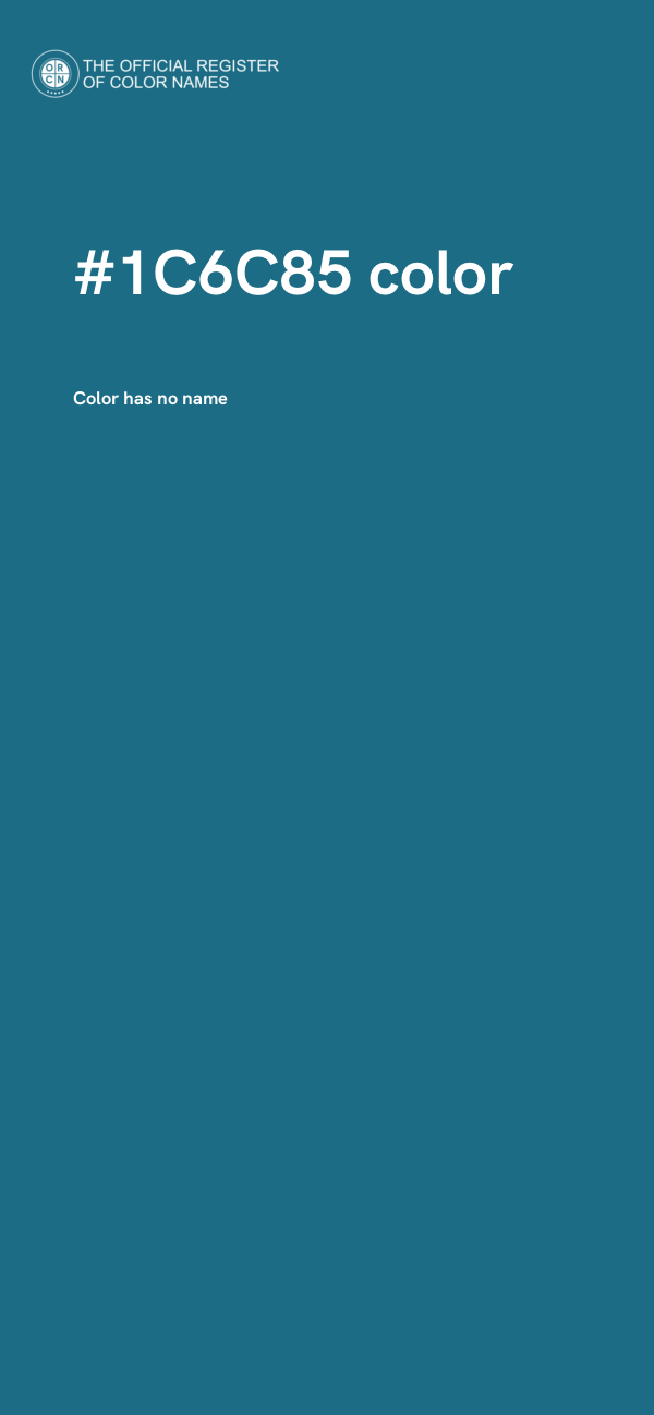 #1C6C85 color image