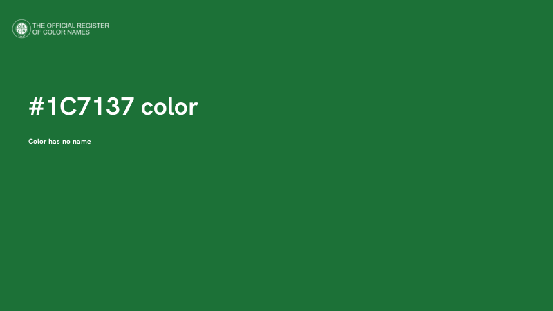 #1C7137 color image
