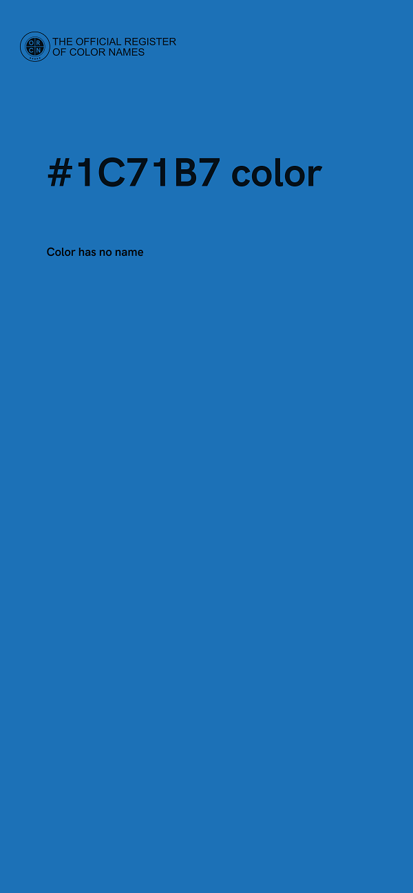 #1C71B7 color image